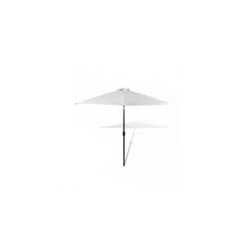 Umbrelă de soare cu pol din oțel 3m, alb nisip