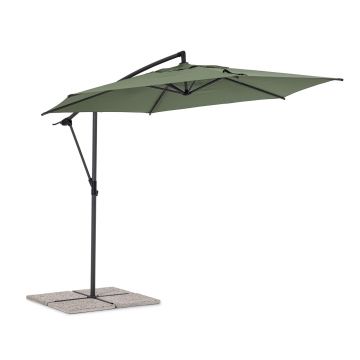 Umbrela pentru gradina / terasa Tropea, Bizzotto, Ø 300 cm, stalp Ø 46-48 mm, otel/poliester, verde oliv