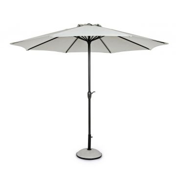 Umbrela pentru gradina/terasa Kalife, Bizzotto, Ø300 cm, stalp Ø46/48 mm, aluminiu/poliester, natural