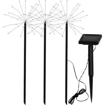 Corpuri de iluminat pentru exterior LED 3 buc. tip țepușă, de sol solare (înălțime 40 cm) Firework – Star Trading