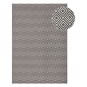 Covor de exterior NORTHRUGS Karo, 160 x 230 cm, negru-alb