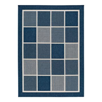 Covor pentru exterior Universal Nicol Squares, 160 x 230 cm, albastru-gri
