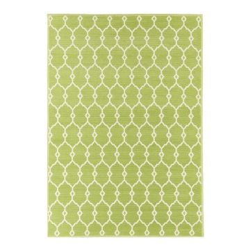 Covor rezistent adecvat pentru exterior Floorita Trellis, 133 x 190 cm, verde