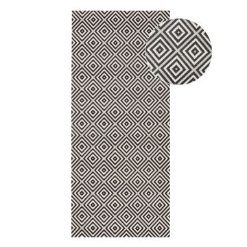 Covor tip traversă pentru interior și exterior negru 80x200 cm Karo – Hanse Home