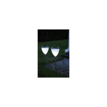 Set 2 lampadare cu LED pentru grădină Star Trading Garden, înălțime 34 cm