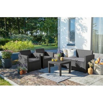 Set mobilier gradina graphite Keter Alabama