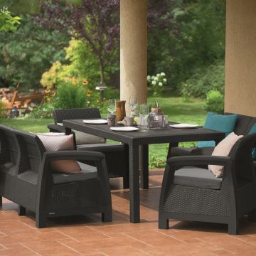 Set mobilier gradina graphite Keter Bahamas Fiesta