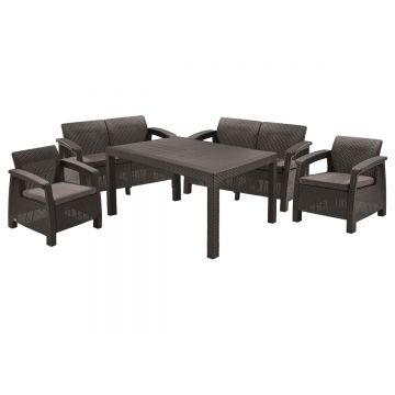 Set mobilier gradina graphite Keter Corfu Fiesta