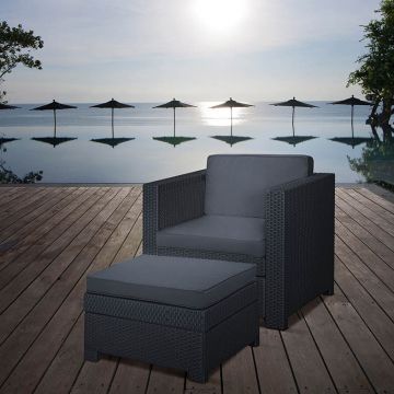 Set mobilier gradina graphite Keter Provence Chillout Set mobilier gradina graphite Keter Provence Chillout