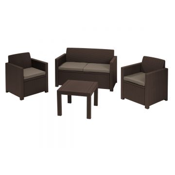 Set mobilier gradina maro Keter Alabama