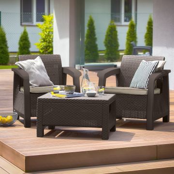 Set mobilier gradina maro Keter Corfu Weekend Set mobilier gradina maro Keter Corfu Weekend