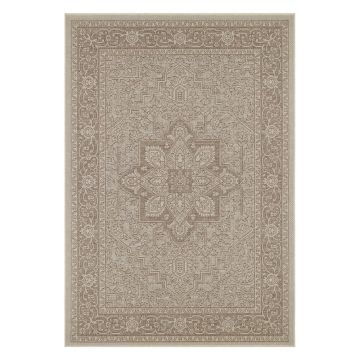 Covor de exterior NORTHRUGS Anjara, 140 x 200 cm, bej- maro