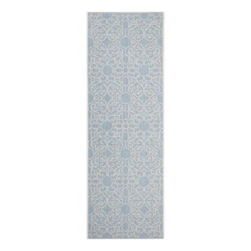 Covor de exterior NORTHRUGS Nebo, 70 x 200 cm, bej - albastru