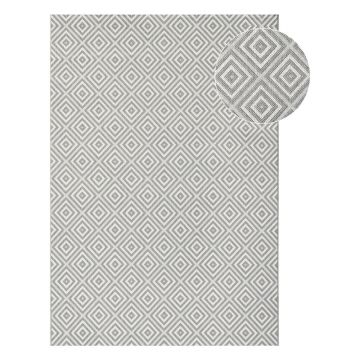 Covor de exterior NORTHRUGS Karo, 140 x 200 cm, gri