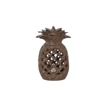 Lampa din fonta, model ananas, Esschert Design Olanda, 9,7x9,0x14,5 cm