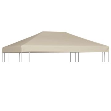 vidaXL Acoperiș de pavilion, bej, 4 x 3 m, 310 g/m²