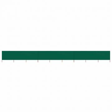 vidaXL Paravan anti-vânt cu 9 panouri, verde, 1200x120 cm, textil