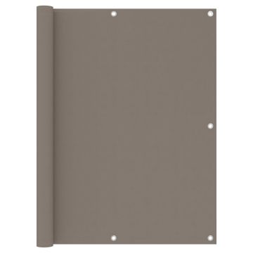 vidaXL Paravan de balcon, gri taupe, 120x500 cm, țesătură oxford