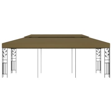 vidaXL Pavilion, gri taupe, 6 x 3 m, 180 g/m²