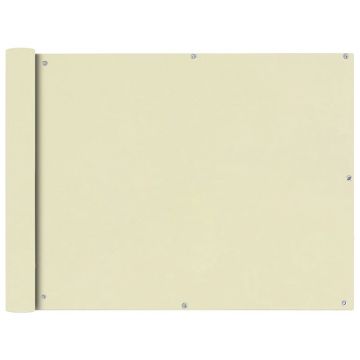 vidaXL Prelată pentru balcon, material textil oxford, 90x400 cm, crem