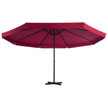 vidaXL Umbrelă de exterior cu bază portabilă, roșu