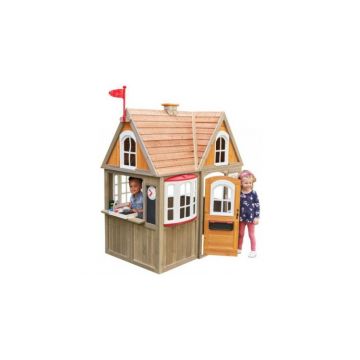 Casuta De Joaca Exterior Din Lemn Pentru Copii Greystone Cottage Playhouse Kidkraft