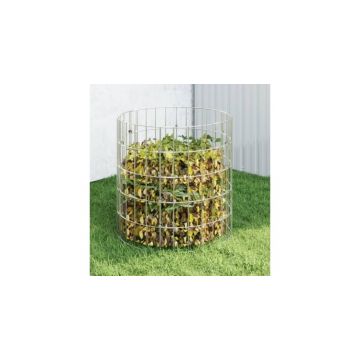 Compostor de gradina, Ø50x50 cm, otel galvanizat
