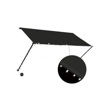 Copertina retractabila cu led, antracit, 250 x 150 cm