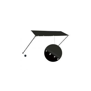 Copertina retractabila cu led, antracit, 300 x 150 cm