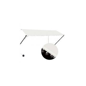 Copertina retractabila cu led, crem, 300 x 150 cm