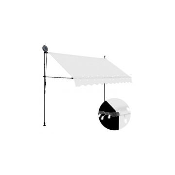 Copertina retractabila manual cu led, crem, 250 cm
