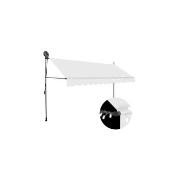 Copertina retractabila manual cu led, crem, 400 cm