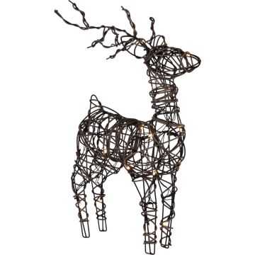 Decorațiune luminoasă de Crăciun maro de podea cu baterii Vixen – Star Trading