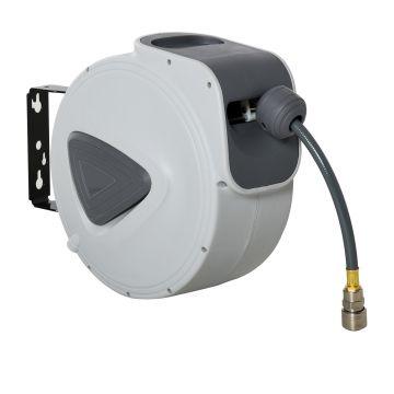 DURHAND Furtun Automat de Perete, Sistem de Irigare cu Conexiune Φ1/4''', Rotire 180º, 20+2m | Aosom Romania