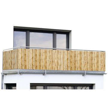 Folie paravan pentru balcon si gradina Bamboo, Maximex, 500x85 cm, PVC/poliamida, natur