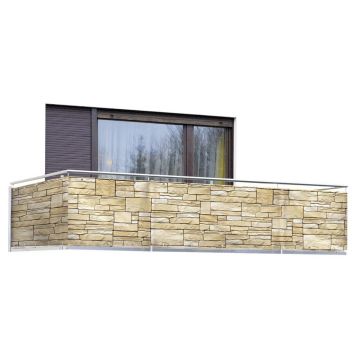 Folie paravan pentru balcon si gradina, Maximex, Balcony, 500x85 cm, polietilena, multicolor