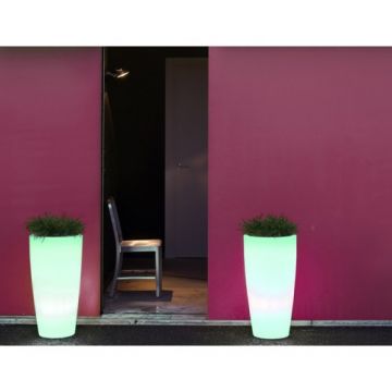 Ghiveci New Garden Bambu 70 Cu Iluminare - Alimentare Cablu