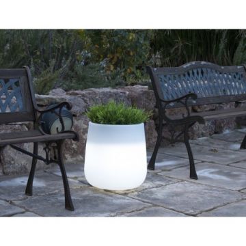 Ghiveci New Garden Camelia 40 Cu Iluminare - Alimentare Solara