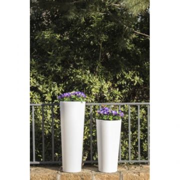 Ghiveci New Garden Ficus 80 - Culoare Alb pal