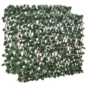 Outsunny Gard Artificial Extensibil cu 2 Secțiuni din Poliester și Ratan, 200x100 cm, Verde | Aosom Romania