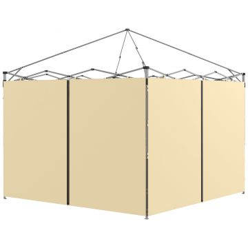 Outsunny Panouri laterale de Rezerva pentru Pergola panouri laterale pentru tonella 3 x 3 sau 3 x 6 m 2 bucati bej | Aosom Romania