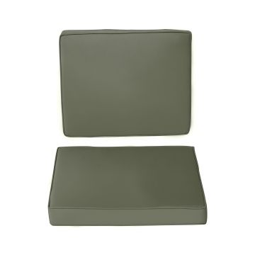 Outsunny Set de 2 perne de șezut pentru scaun perne detasabile confort mari perne matlasate umplute cu spumă material din poliester gri închis | Aosom Romania