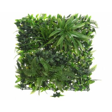 Panou verde artificial / gradina verticala artificiala Mix Leaf, Decoris, 50 x 50 cm, plastic, verde