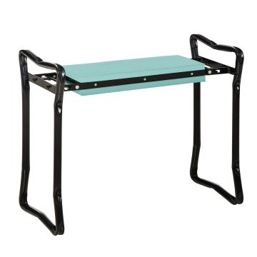 Scaun pentru Gradinarit Outsunny, Pliabil, Otel cu Perna de Spuma 58x28x49cm | Aosom RO