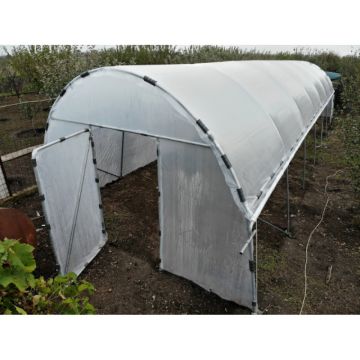 Solar gradina profesional, 14 x 4 x 3 m, 56 mp, structura otel galvanizat