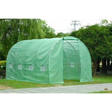 Solar/Sera, 4 x 3 x 2m, schelet metalic, 140g/mp UV4 + cadou sistem de irigare,ata de palisare si set rasadire plante