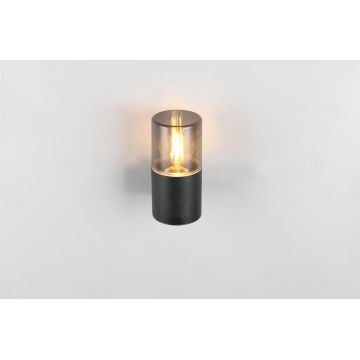 Aplica de perete pentru exterior Hoosic, TRIO, 8.5x11.8x17.5 cm, 28W, 1x E27, aluminiu, negru mat