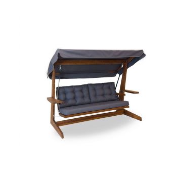 Balansoar de gradina 3 locuri, Swingo, Viva 2400, 237x100x175 cm, Cadru: 100% MID, Antracit Balansoar de gradina 3 locuri, Swingo, Viva 2400, 237x100x175 cm, Cadru: 100% MID, Antracit