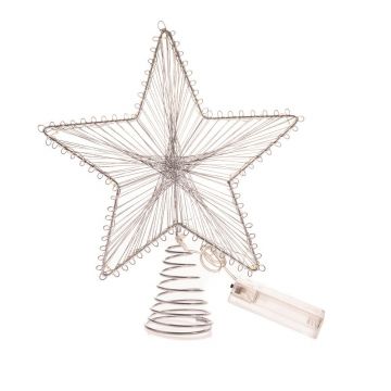 Decorațiune luminoasă argintie cu baterii Startop – Dakls