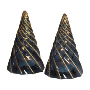 Decorațiuni luminoase negre 2 buc. cu baterii ø 6 cm Vilma Tree – Sirius